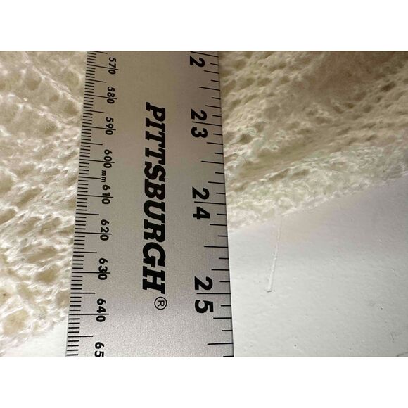 H&M Sweater Womens Size XXL Ivory White Pullover Longsleeve Ruffled Lacebook - Picture 6 of 10